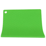 Insulation Pad Food Grade Silicone Pad AntiScalding Thickened Microwave Oven Mat for Kitchen Use(Green )