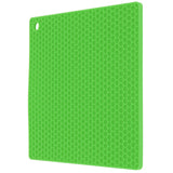 Insulation Pad Food Grade Silicone Pad AntiScalding Thickened Microwave Oven Mat for Kitchen Use(Green )