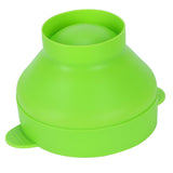 Popcorn Bucket Folding Silicone DIY Popcorn Maker Bowl with Lid Kitchen Accessory(With HandleGreen ) - Rear View