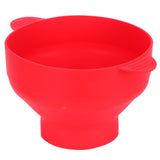 Popcorn Bucket Folding Silicone DIY Popcorn Maker Bowl with Lid Kitchen Accessory(With HandleRed ) - Top-Down View