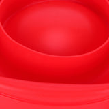 Popcorn Bucket Folding Silicone DIY Popcorn Maker Bowl with Lid Kitchen Accessory(With HandleRed )