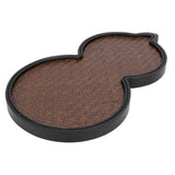 Mat Surface Bamboo Small Tea Tray Tea Plate for Teawares Teaset Saucers Tea CeremonyGourd