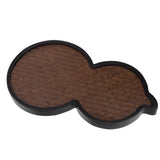 Mat Surface Bamboo Small Tea Tray Tea Plate for Teawares Teaset Saucers Tea CeremonyGourd - Top-Down View