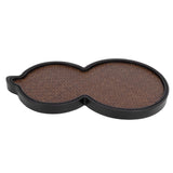 Mat Surface Bamboo Small Tea Tray Tea Plate for Teawares Teaset Saucers Tea CeremonyGourd - 45-Degree Angle