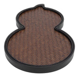 Mat Surface Bamboo Small Tea Tray Tea Plate for Teawares Teaset Saucers Tea CeremonyGourd