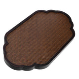 Mat Surface Bamboo Small Tea Tray Tea Plate for Teawares Teaset Saucers Tea CeremonyClouds - 45-Degree Angle