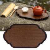 Mat Surface Bamboo Small Tea Tray Tea Plate for Teawares Teaset Saucers Tea CeremonyClouds