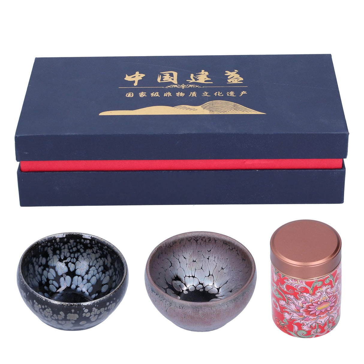 Tea Canister Teacup Set Ceramics Kung Fu Tea Set Gift Accessories for Home Gift Drinking