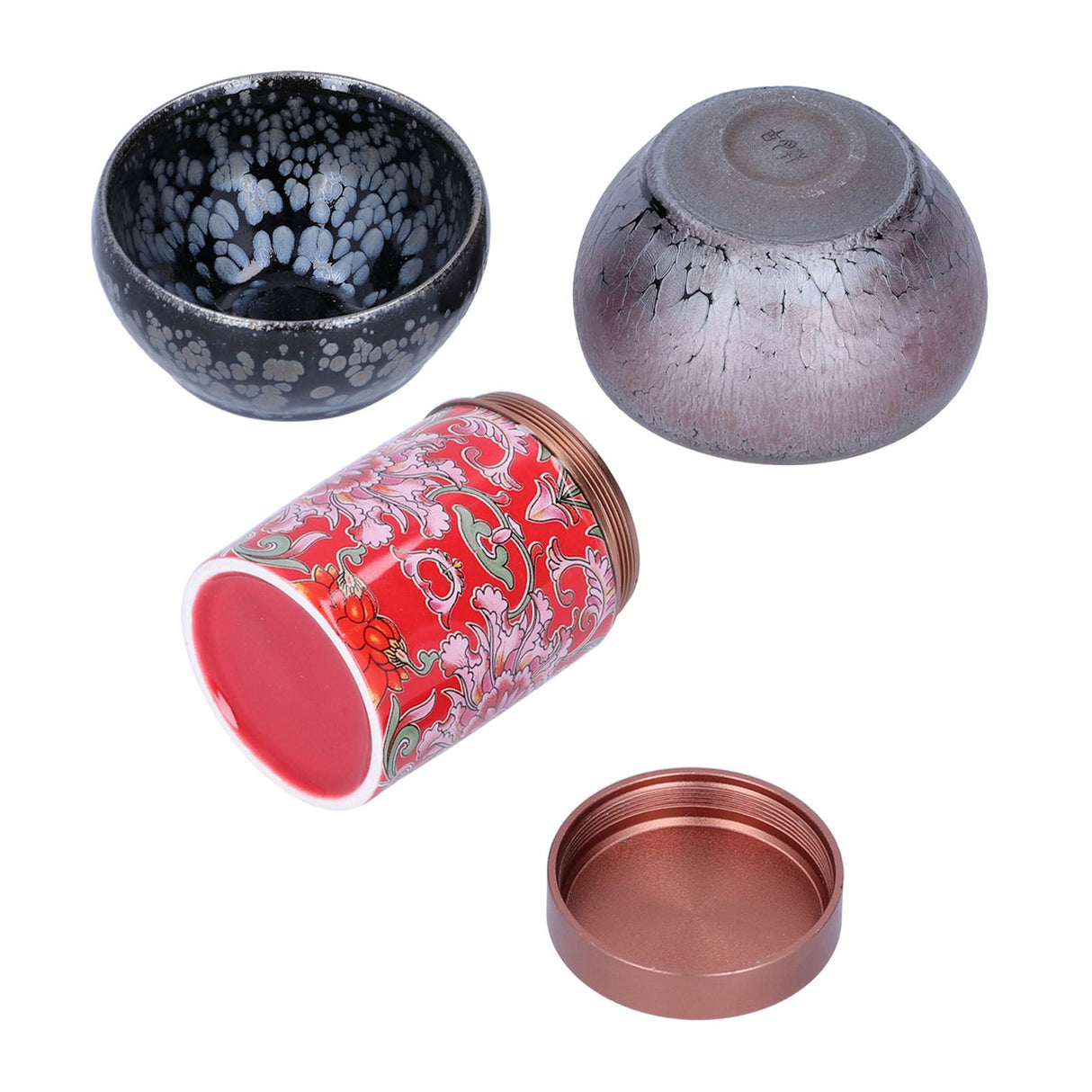 Tea Canister Teacup Set Ceramics Kung Fu Tea Set Gift Accessories for Home Gift Drinking
