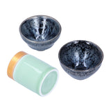 Kung Fu Tea Set Ceramic Tea Canister and Tea Cup for Gift Teaware Home Decoration - 45-Degree Angle