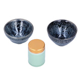 Kung Fu Tea Set Ceramic Tea Canister and Tea Cup for Gift Teaware Home Decoration - Low Angle