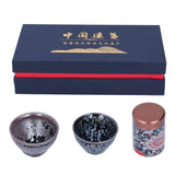 Ceramic Kung Fu Tea Set Tea Canister with Tea Cup for Home Tea House Gift Tea Accessory