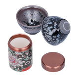Ceramic Kung Fu Tea Set Tea Canister with Tea Cup for Home Tea House Gift Tea Accessory