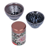 Ceramic Kung Fu Tea Set Tea Canister with Tea Cup for Home Tea House Gift Tea Accessory