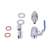 Weldless Kettle Valve Kit 1/2in BSP Ball Valve Quick Connector Bulkhead Assembly - 45-Degree Angle