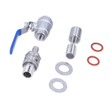Weldless Kettle Valve Kit 1/2in BSP Ball Valve Quick Connector Bulkhead Assembly - Extra Image