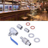 Weldless Kettle Valve Kit 1/2in BSP Ball Valve Quick Connector Bulkhead Assembly - Extra Image
