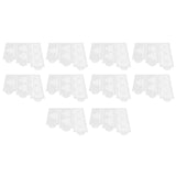 10 Set Cake Spray Mold Cake Border Embossing Mold Fondant Dessert Baking Stencils - Top-Down View