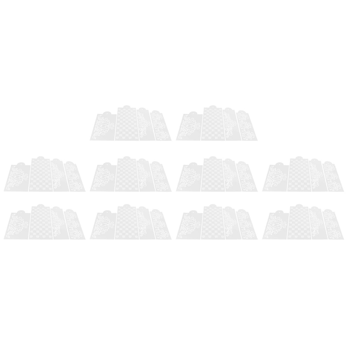 10 Set Cake Spray Mold Cake Embossing Mold Baking Stencils for Home Kitchen Tool