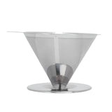 Stainless Steel Brew Drip Coffee Filter Funnel Cup Dripper Coffee Machine Accessories - Rear View