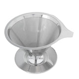 Stainless Steel Brew Drip Coffee Filter Funnel Cup Dripper Coffee Machine Accessories