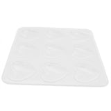 3Pcs Heart-Shaped Mold DIY Baking Mold 9-Hole Cake Making Mold Tool for Home Use - Top-Down View