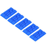 5Pcs Blue Silicone Ice Tray Mold Block Shape Chocolate Cake DIY Baking Mold for Bakery Home