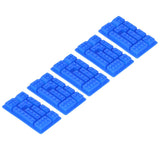 5Pcs Blue Silicone Ice Tray Mold Block Shape Chocolate Cake DIY Baking Mold for Bakery Home - Top-Down View