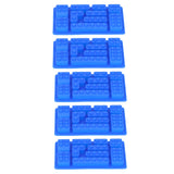 5Pcs Blue Silicone Ice Tray Mold Block Shape Chocolate Cake DIY Baking Mold for Bakery Home