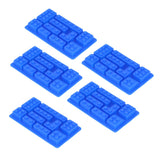 5Pcs Blue Silicone Ice Tray Mold Block Shape Chocolate Cake DIY Baking Mold for Bakery Home