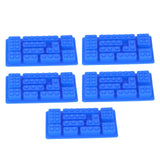 5Pcs Blue Silicone Ice Tray Mold Block Shape Chocolate Cake DIY Baking Mold for Bakery Home - Extra Image