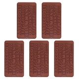 5Pcs Cute Shape Baking Mold Silicone Chocolate Pudding Cake Mold for Kitchen HomeLetter