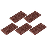 5Pcs Cute Shape Baking Mold Silicone Chocolate Pudding Cake Mold for Kitchen HomeLetter