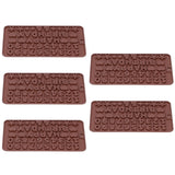 5Pcs Cute Shape Baking Mold Silicone Chocolate Pudding Cake Mold for Kitchen HomeNumber