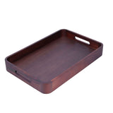 Walnut Rectangular Tray Wooden Dinner Plate Fruit Tray Household Tea Cup Holder for HomeSmall