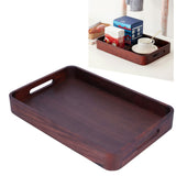 Walnut Rectangular Tray Wooden Dinner Plate Fruit Tray Household Tea Cup Holder for HomeSmall