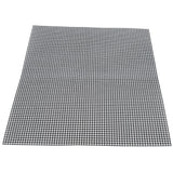 Food Grade NonStick Grid Sheet Multifunctional Barbecue Grid Mat for Barbecue Outdoor(Black 33x40cm ) - Front View