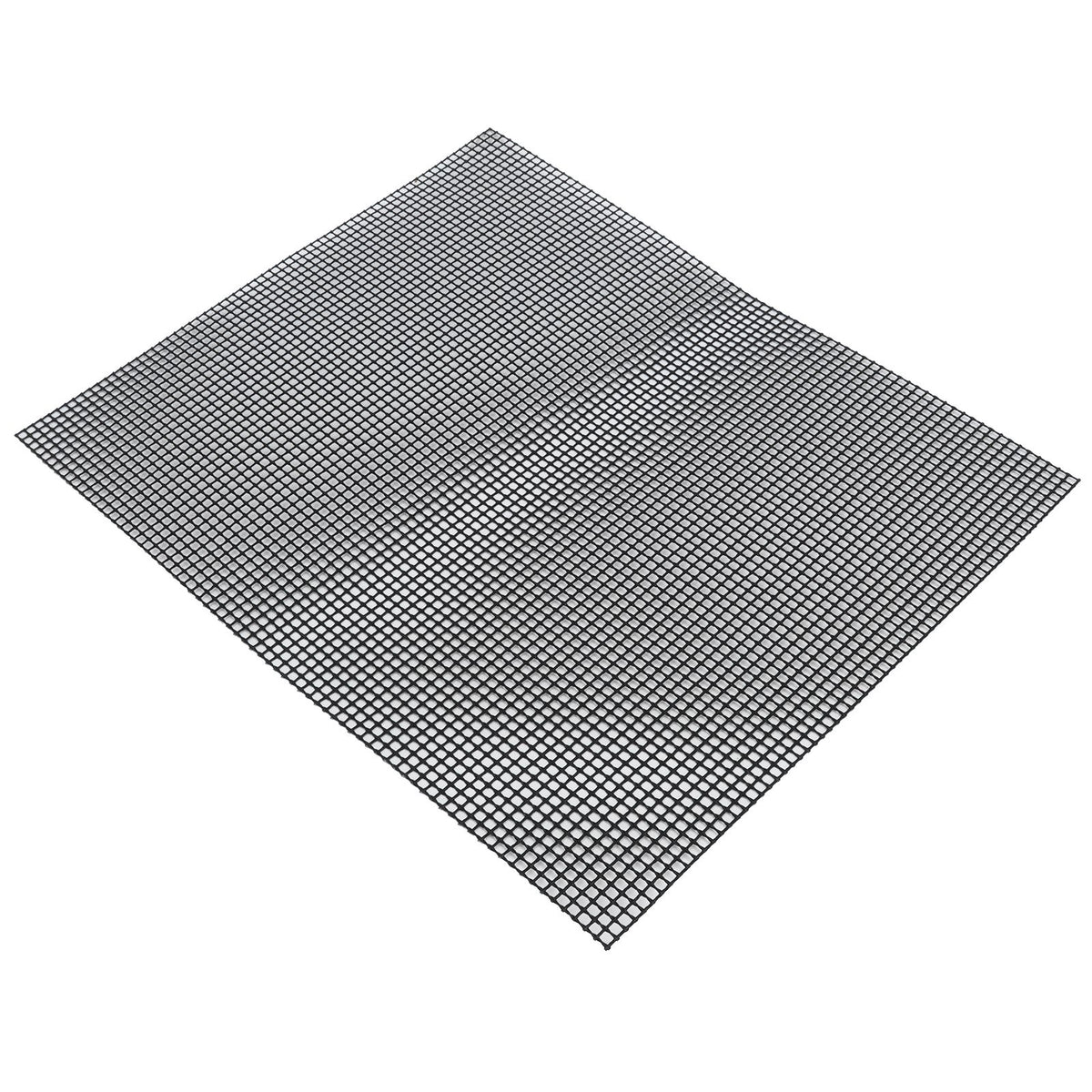 Food Grade NonStick Grid Sheet Multifunctional Barbecue Grid Mat for Barbecue Outdoor(Black 33x40cm )