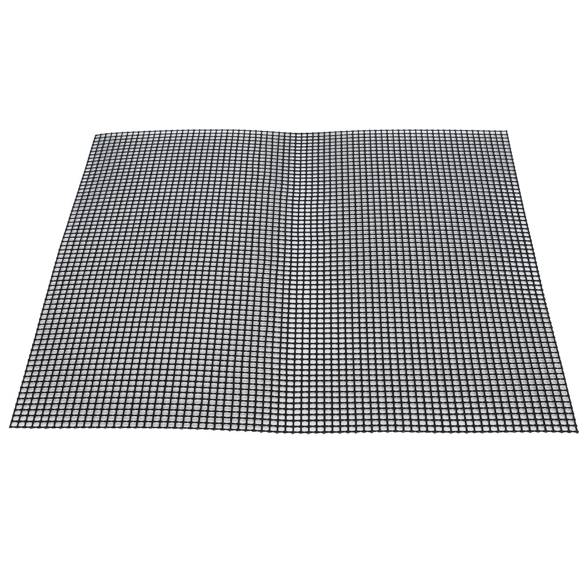 Food Grade NonStick Grid Sheet Multifunctional Barbecue Grid Mat for Barbecue Outdoor(Black 33x40cm )