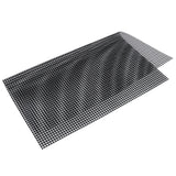 Food Grade NonStick Grid Sheet Multifunctional Barbecue Grid Mat for Barbecue Outdoor(Black 33x40cm ) - Rear View