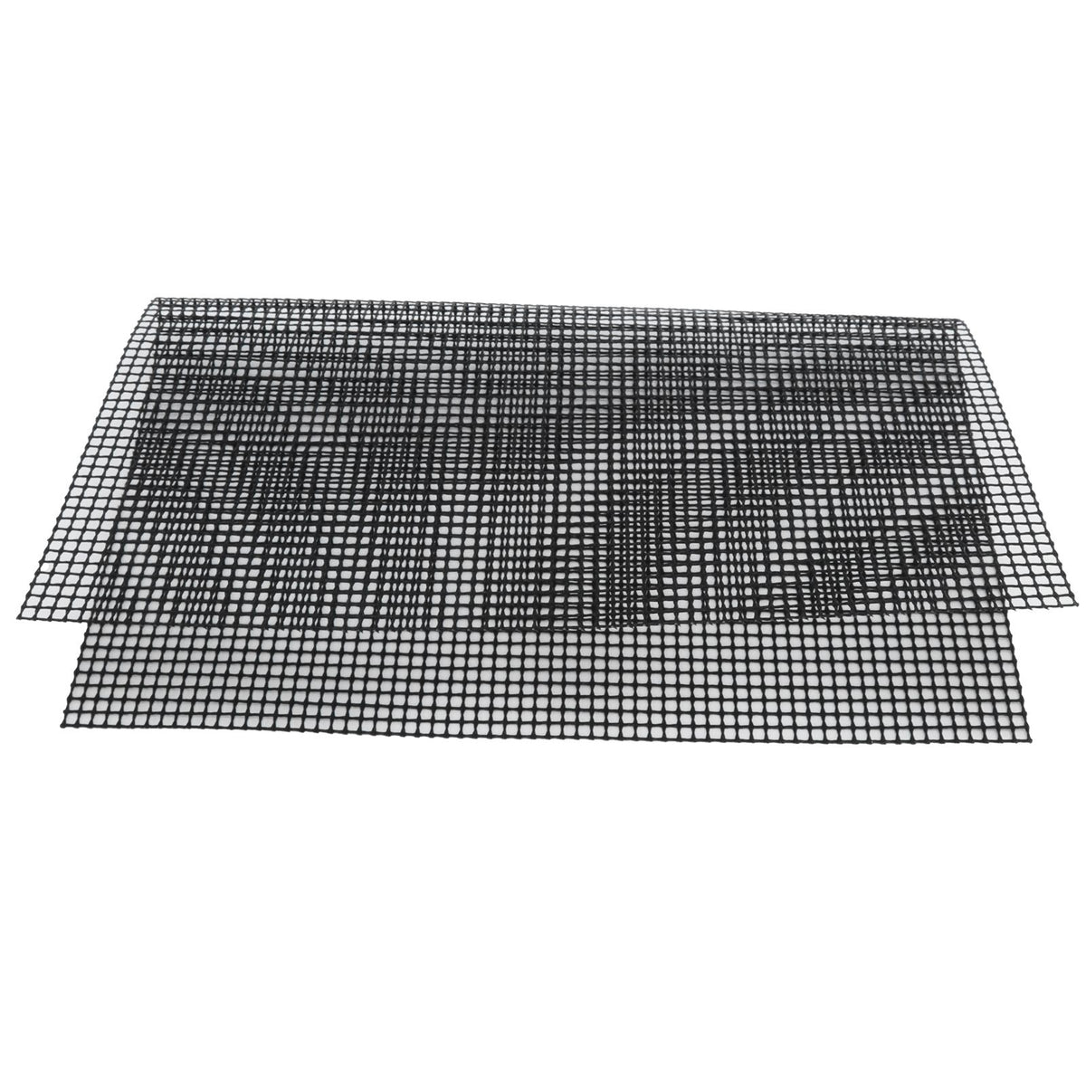 Food Grade NonStick Grid Sheet Multifunctional Barbecue Grid Mat for Barbecue Outdoor(Black 33x40cm )