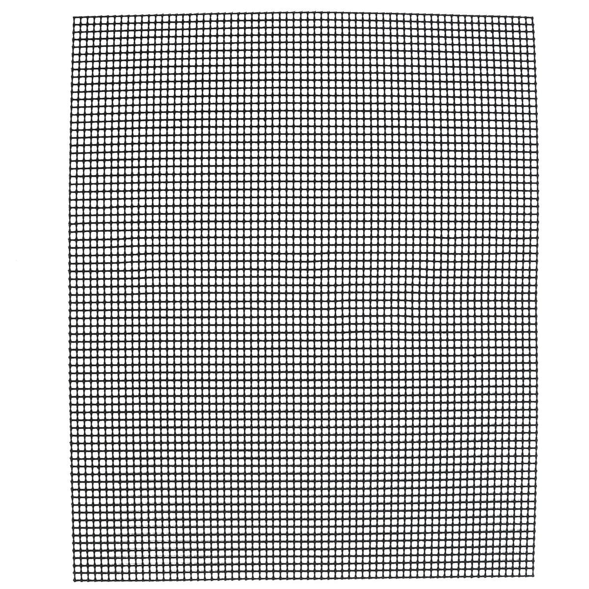 Food Grade NonStick Grid Sheet Multifunctional Barbecue Grid Mat for Barbecue Outdoor(Black 33x40cm )