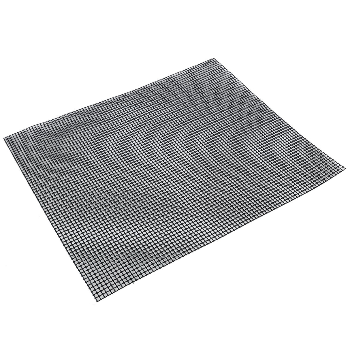 Food Grade NonStick Grid Sheet Multifunctional Barbecue Grid Mat for Barbecue Outdoor(Black 36x42cm )