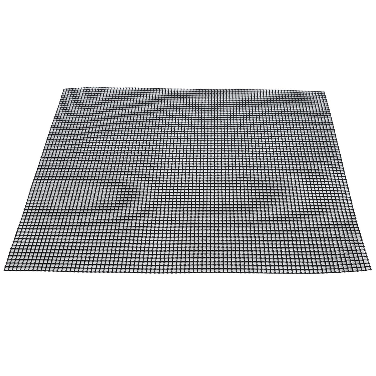 Food Grade NonStick Grid Sheet Multifunctional Barbecue Grid Mat for Barbecue Outdoor(Black 36x42cm )