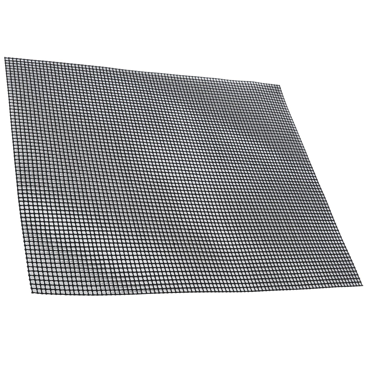 Food Grade NonStick Grid Sheet Multifunctional Barbecue Grid Mat for Barbecue Outdoor(Black 36x42cm )