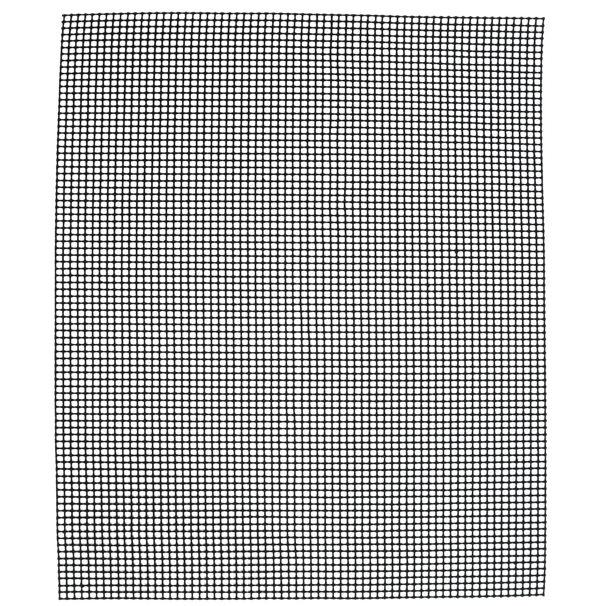 Food Grade NonStick Grid Sheet Multifunctional Barbecue Grid Mat for Barbecue Outdoor(Black 36x42cm )