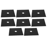 Gas Stove Pad Stovetop Protector Reusable Gas Cooker Cleaning Mat Cookware AccessoryBlack 8Pcs - Front View