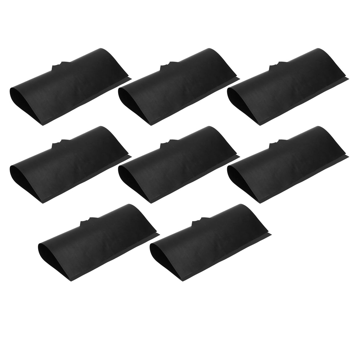 Gas Stove Pad Stovetop Protector Reusable Gas Cooker Cleaning Mat Cookware AccessoryBlack 8Pcs