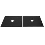 Gas Stove Pad Stovetop Protector Reusable Gas Cooker Cleaning Mat Cookware AccessoryBlack 8Pcs