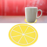 Fruit Shape Coaster Tableware Placemat Silicone Cup Drinks Holder Mat Kitchen AccessoriesLemon - Extra Image
